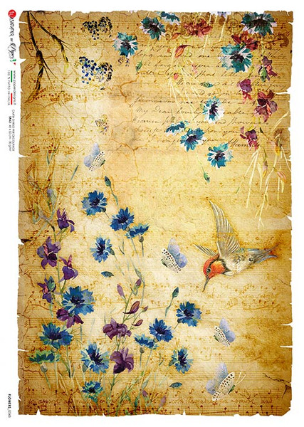 Paper Designs Flowers 0343 A4 Decoupage Rice Paper