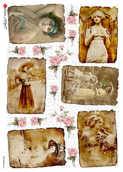 Paper Designs Old Photos 0087 A4 Decoupage Rice Paper