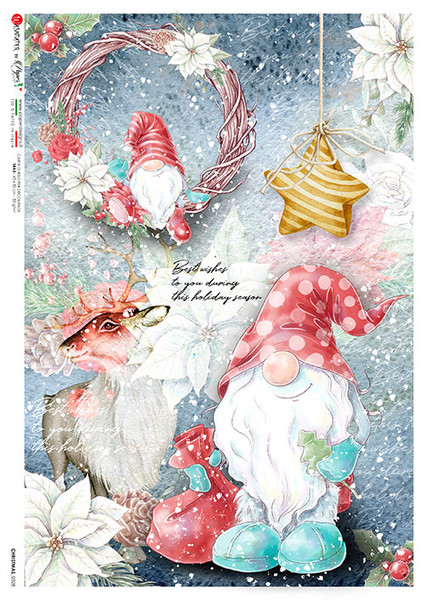 Paper Designs Christmas 0328 A4 Decoupage Rice Paper