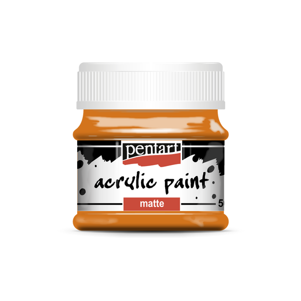 Pentart 50ml Orange Matte Acrylic Paint