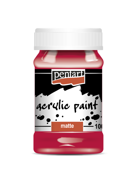 Pentart 100ml Carmin Matte Acrylic Paint
