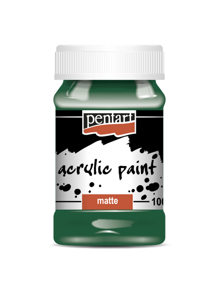 Pentart 100ml Pine Green Matte Acrylic Paint