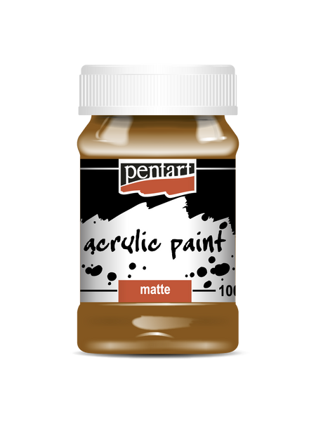 Pentart 100ml Light Brown Matte Acrylic Paint