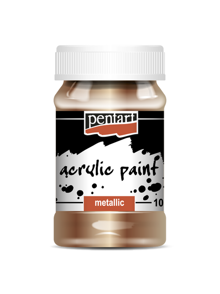 Pentart 100ml Antique Gold Metallic Acrylic Paint