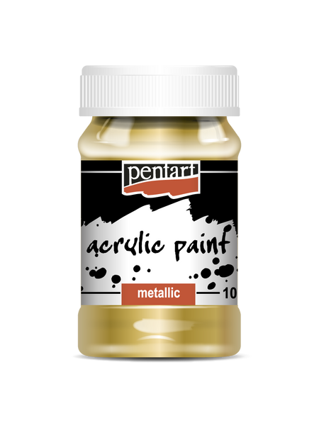 Pentart 100ml Gold Metallic Acrylic Paint