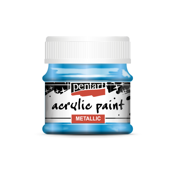 Pentart 50ml Blue Metallic Acrylic Paint