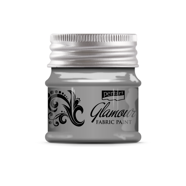 Pentart Glamour 50ml Silver Fabric & Leather Craft Paint