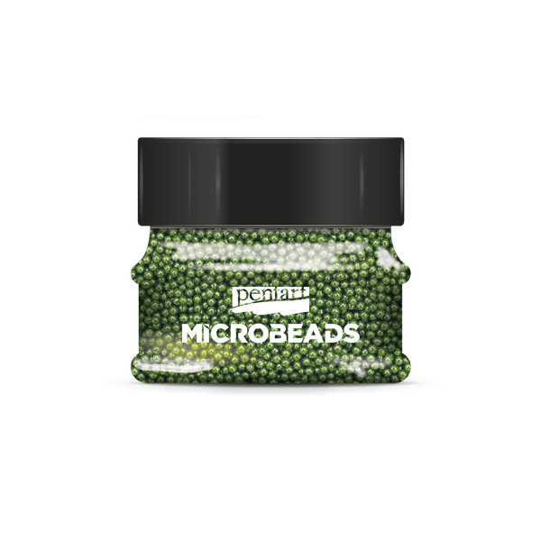 Pentart 40g 0.8-1mm Green Glass Microbeads
