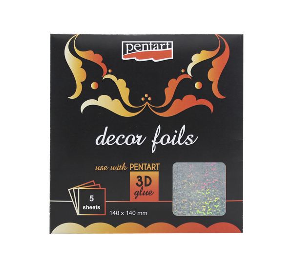 Pentart 14x14cm Holographic Frozen Craft Decor Foil Sheets