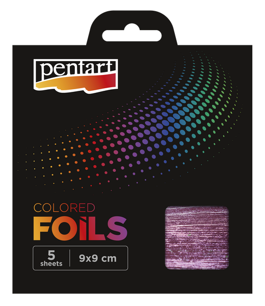 Pentart 9x9cm Pink Colored Craft Decor Foil Sheets