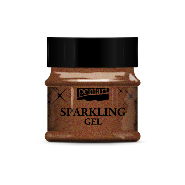 Pentart 50ml Brown Gold Sparkling Gel