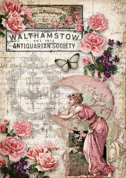 Decoupage Queen Antiquarian Society A4 Rice Paper
