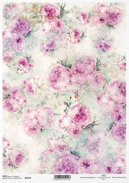 ITD Collection Rose Bouquets A4 Decoupage Rice Paper