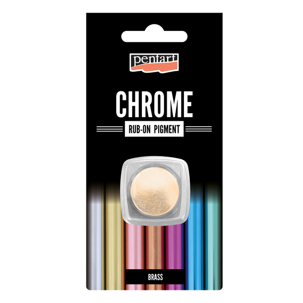 Pentart 0.5g Brass Chrome Effect Rub-On Pigment