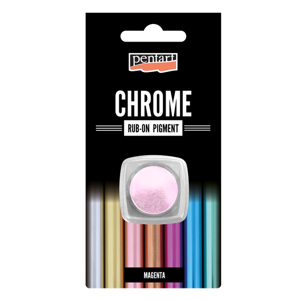 Pentart 0.5g Magenta Chrome Effect Rub-On Pigment