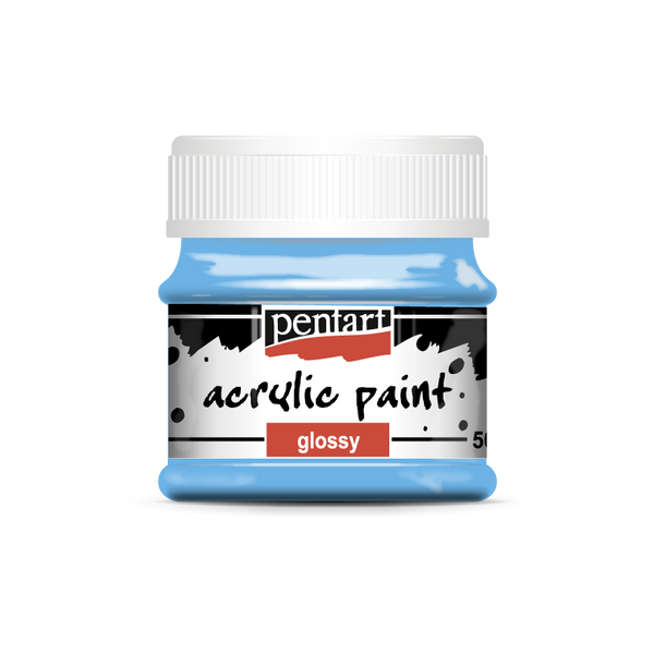 Pentart 50ml Light Blue Glossy Acrylic Paint