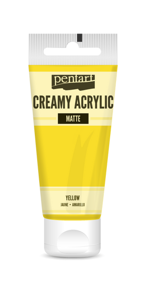 Pentart 60ml Yellow Creamy Matte Acrylic Paint
