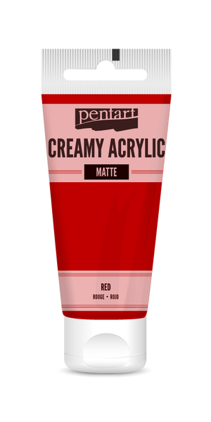 Pentart 60ml Red Creamy Matte Acrylic Paint