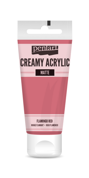 Pentart 60ml Flamingo Red Creamy Matte Acrylic Paint