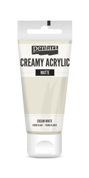 Pentart 60ml Cream White Creamy Matte Acrylic Paint