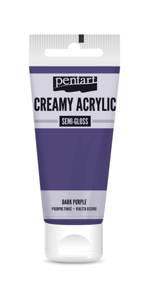 Pentart 60ml Dark Purple Creamy Semi-gloss Acrylic Paint