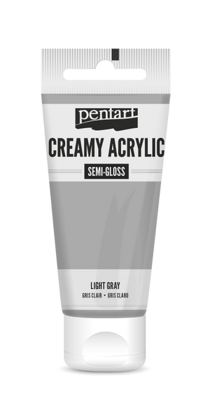 Pentart 60ml Light Gray Creamy Semi-gloss Acrylic Paint