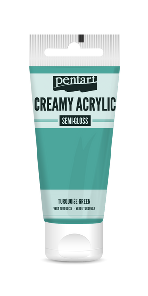 Pentart 60ml Turquoise-Green Creamy Semi-gloss Acrylic Paint