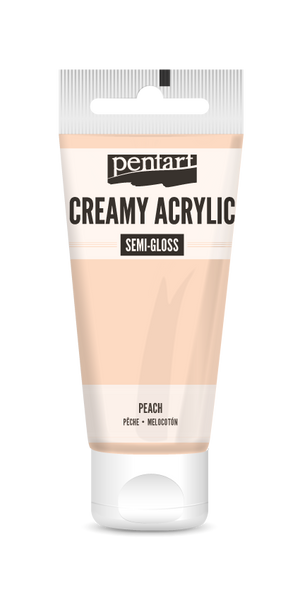 Pentart 60ml Peach Creamy Semi-gloss Acrylic Paint