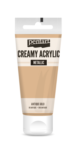 Pentart 60ml Antique Gold Creamy Metallic Acrylic Paint