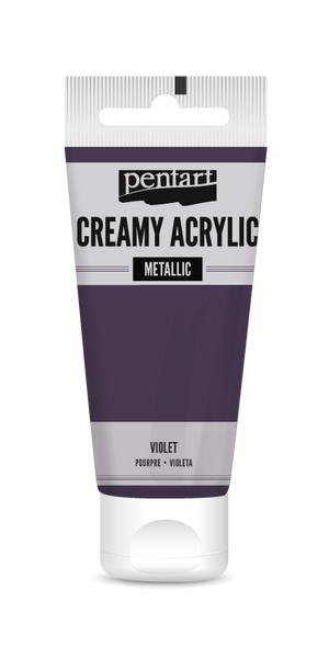 Pentart 60ml Violet Creamy Metallic Acrylic Paint