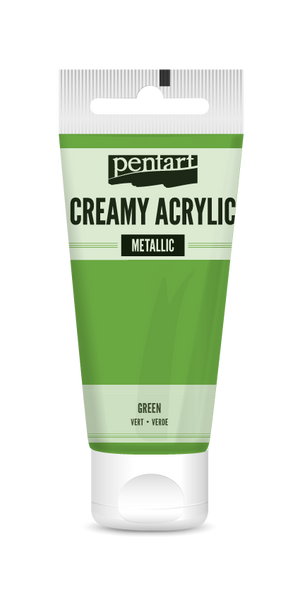 Pentart 60ml Green Creamy Metallic Acrylic Paint