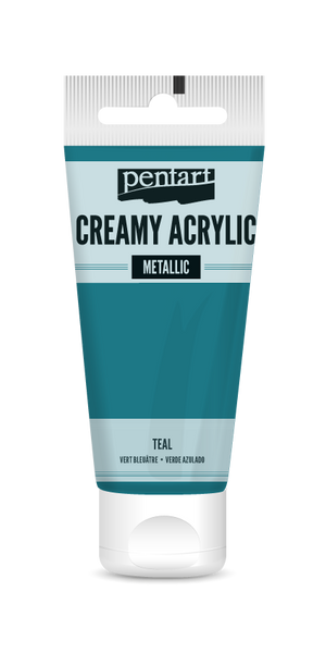 Pentart 60ml Teal Creamy Metallic Acrylic Paint