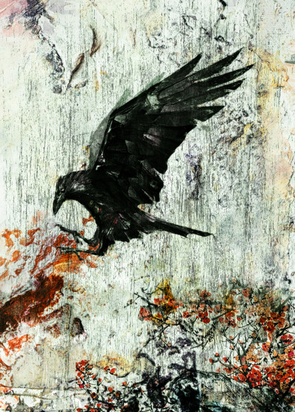 Decoupage Queen Andy Skinner - Quoth the Raven A3 Rice Paper