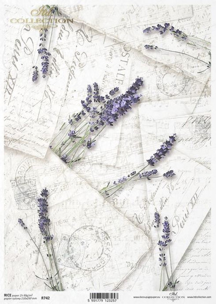 ITD Collection Lavender Bundle A4 Decoupage Rice Paper