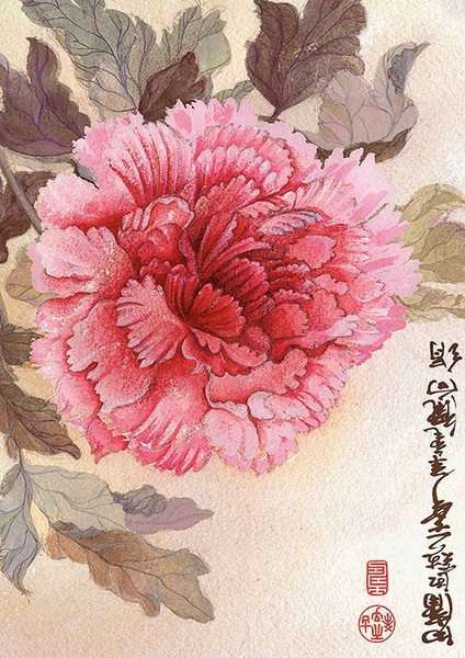Paper Designs Inked Flower Rice Paper for Furniture