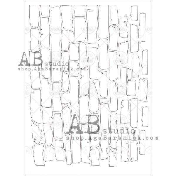 AB Studios Background Bricks 18x25cm Stencil