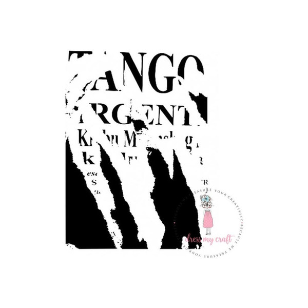 Dress My Craft Tango Argentina Torn Book 8.25"x11" Stencil