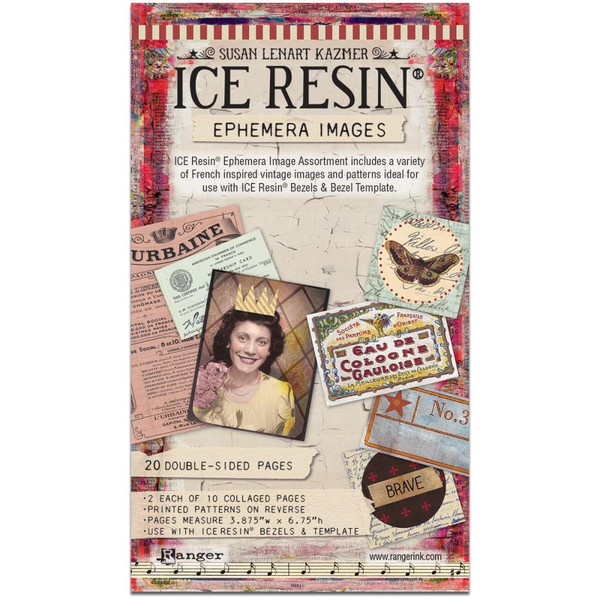 Ice Resin Ephemera 20 Page Image Assortment Cardstock Pages