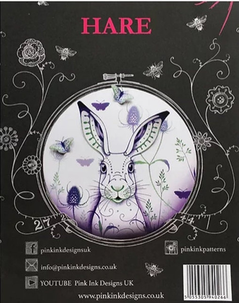 Pink Ink A6 Hare Clear Stamp