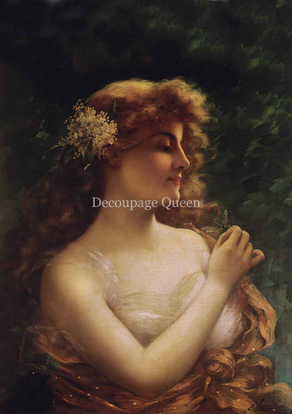 Decoupage Queen Emile Vernon The Dragonfly A0 Rice Paper