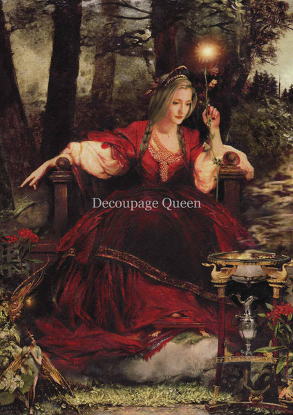 Decoupage Queen Howard David Johnson - Queen Mab Bringer of Dreams A2 Rice Paper