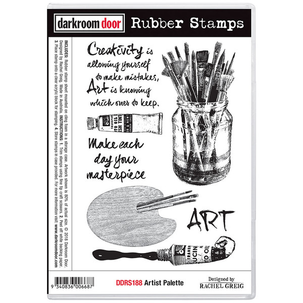 Darkroom Door Artist Palette Rubber Stamp Set