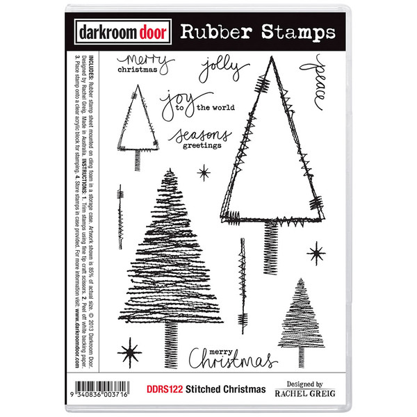 Darkroom Door Stitched Christmas Rubber Stamp Set