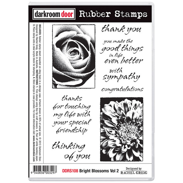 Darkroom Door Bright Blossoms Vol 2 Rubber Stamp Set