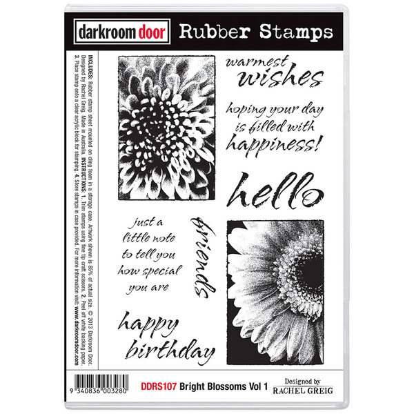 Darkroom Door Bright Blossoms Vol 1 Rubber Stamp Set