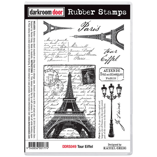Darkroom Door Tour Eiffel Rubber Stamp Set