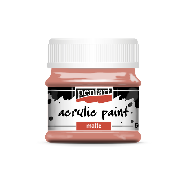 Pentart 50ml Coral Matte Acrylic Paint