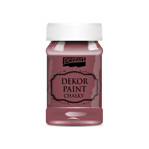Pentart 100 ml Dekor paint chalky Burgundy red