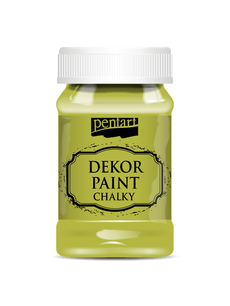 Pentart 100 ml Dekor paint chalky yellowish green