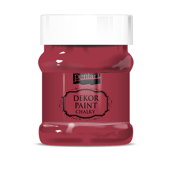 Pentart 230 ml Dekor paint chalky cardinal-red